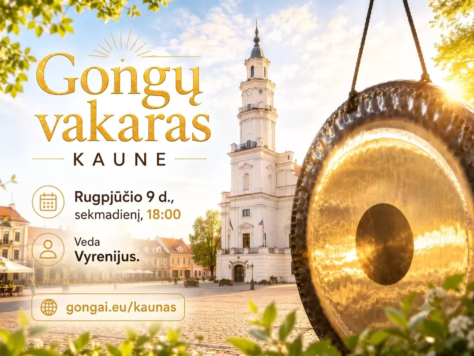 Pirkti bilietus Gongai Kaune Kaunas, „Sarasvati” jogos studija (šalia „Arena” pica) Rugpjūtis 09