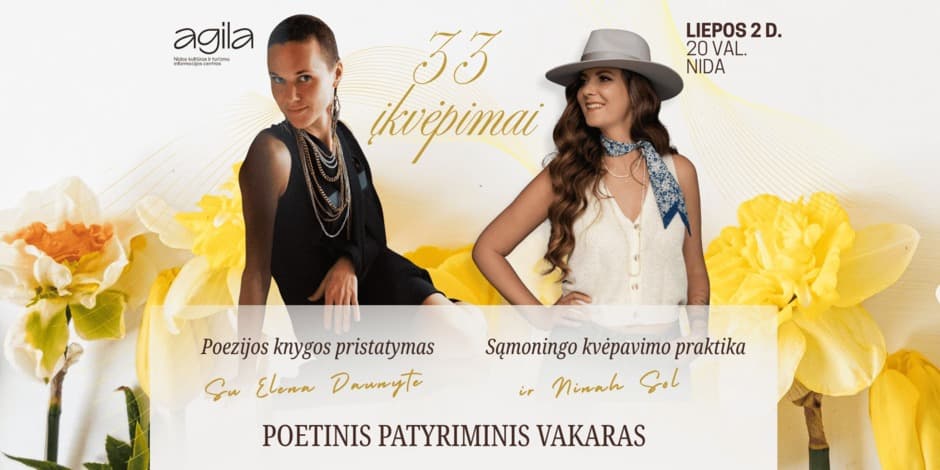 Pirkti bilietus Poetinis patyriminis vakaras „33 įkvėpimai
