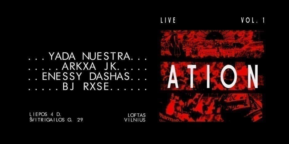 Pirkti bilietus Ation Live Vol. 1 Vilnius, Menų fabrikas LOFTAS Liepa 04