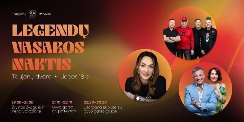 Pirkti bilietus Džordanos Butkutės, RONDO, Žilvino Žvagulis ir Irenos Starošaitė koncertas Taujėnai, Taujėnų dvaras Liepa 18
