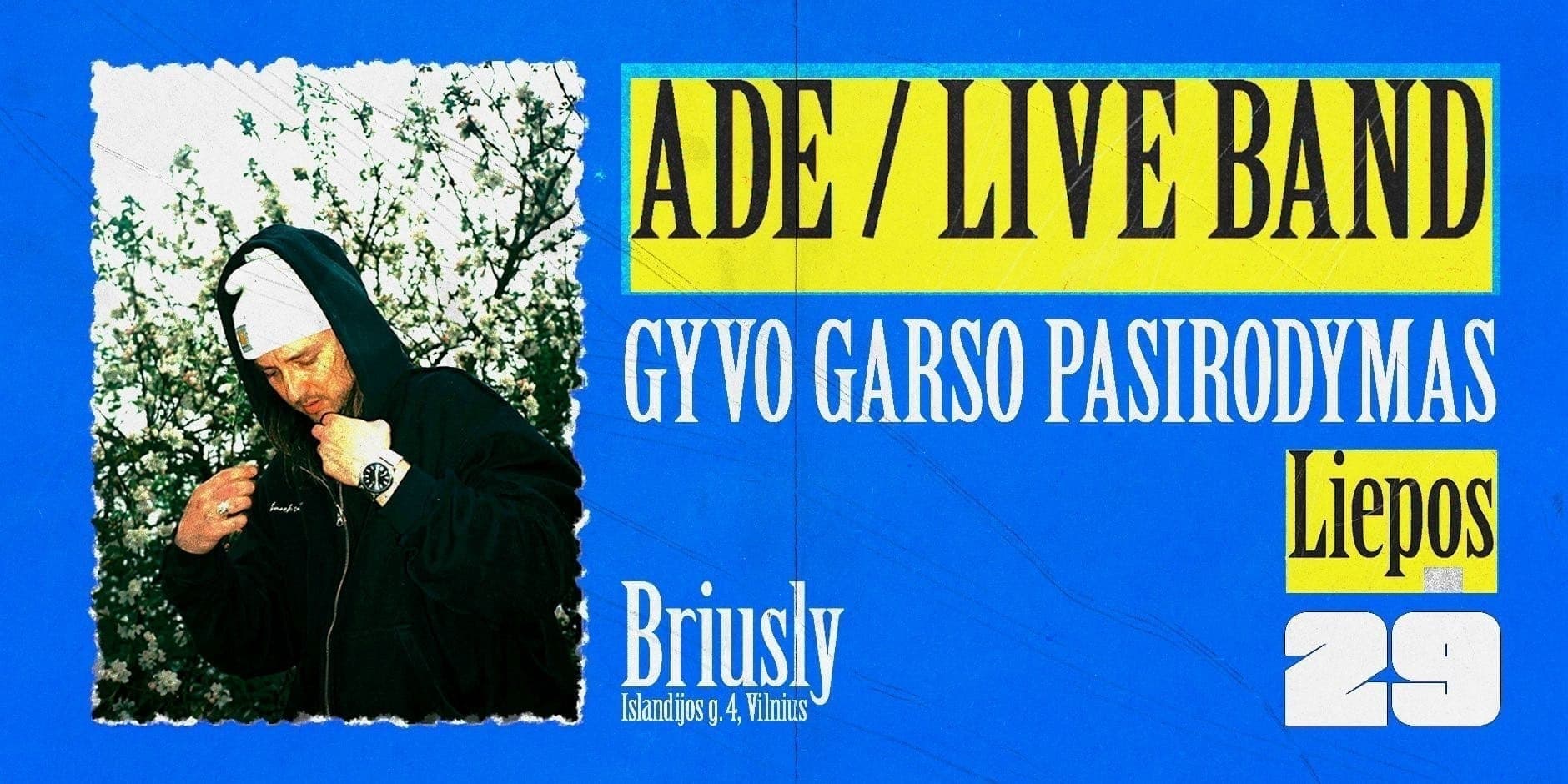 Pirkti bilietus ADE/LIVE BAND VILNIUS Vilnius, Briusly Liepa 29
