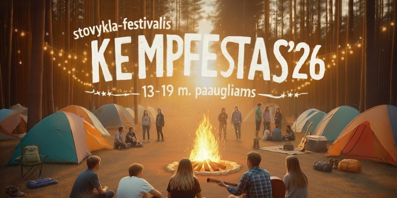 Pirkti bilietus Paauglių stovykla-festivalis „KEMPFESTAS'26“ Promieziai, Pajautos Žemė / Pajauta Land Rugpjūtis 17-22