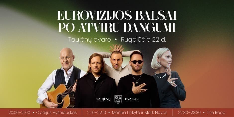 Pirkti bilietus The Roop, Eurovizijos balsai po atviru dangumi Taujėnai, Taujėnų dvaras Rugpjūtis 22