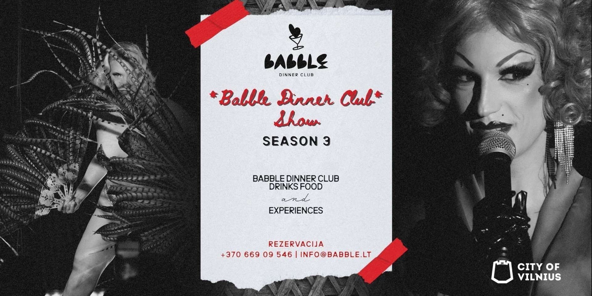 Pirkti bilietus Babble Dinner Club Show | SEASON 3 OPENING | 09.04 Vilnius, 3Mūzos Rooftop Bar Rugsėjis 04