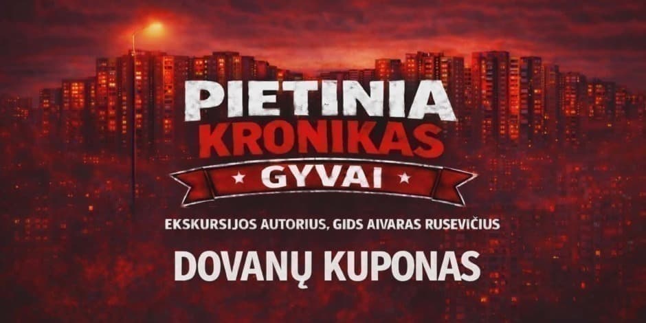 Pirkti bilietus DOVANŲ KUPONAS Į EKSKURSIJĄ AUTOBUSU „PIETINIA KRONIKAS GYVAI“ Šiauliai, Varpo g. 10 Sausis 02 - Gruodis 31