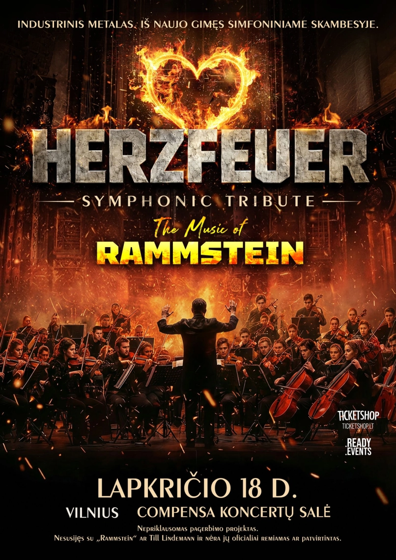 Pirkti bilietus RAMMSTEIN SYMPHONIC EXPERIENCE - TRIBUTE HERZFEUER | Vilnius Vilnius, Compensa Concert​ Hall Lapkritis 18