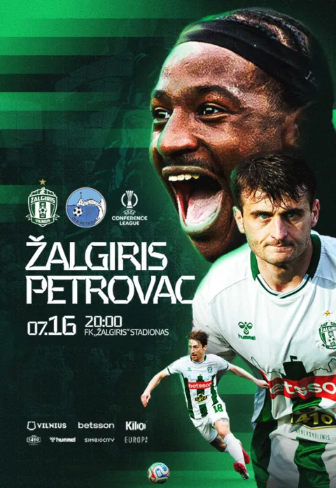 Pirkti bilietus UEFA konferencijų lyga: „Žalgiris“ – „Petrovac“ Vilnius, Žalgirio namų stadionas Liepa 16