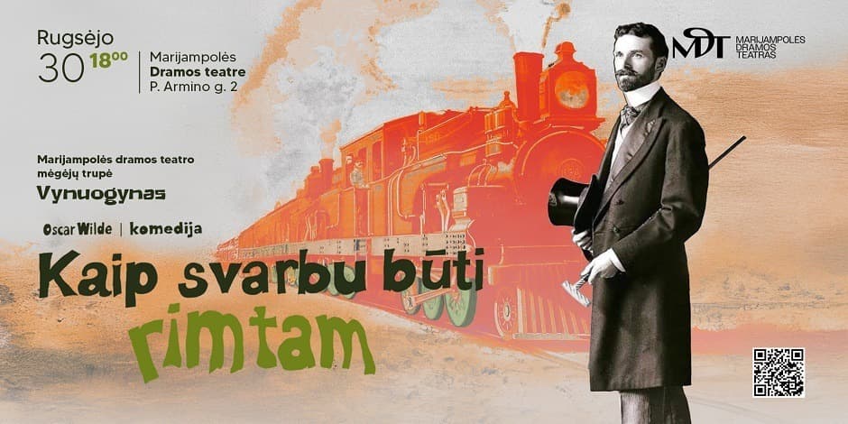 Pirkti bilietus 2026-09-30 │„Kaip svarbu būti rimtam“ │Dramos teatras Marijampolė, Marijampolės dramos teatras Rugsėjis 30