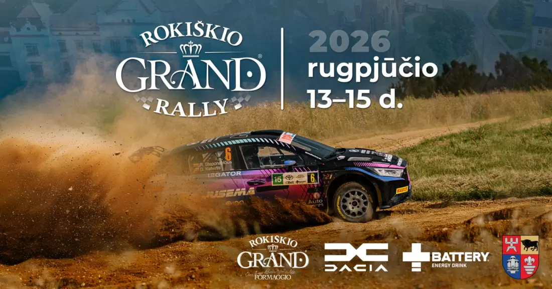 Pirkti bilietus Rokiškio Grand Rally 2026 Rokiškis, Rokiškis ir jo apylinkės Rugpjūtis 13-15