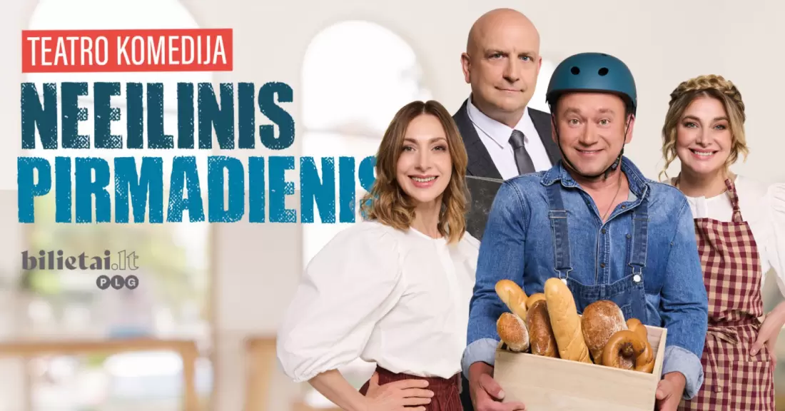 Pirkti bilietus TEATRO KOMEDIJA | NEEILINIS PIRMADIENIS | Kaunas Kaunas, Kauno kultūros centro Girstučio padalinys Lapkritis 29