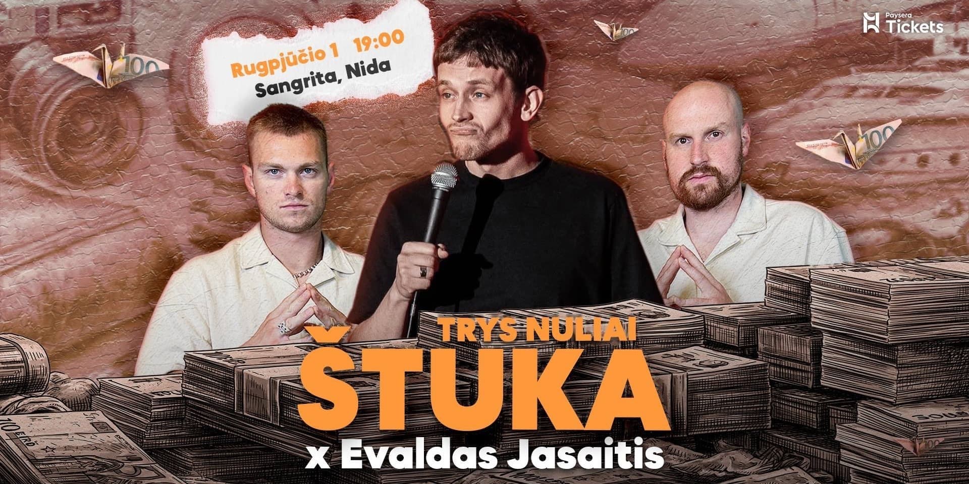 Pirkti bilietus Hiparikai x Evaldas Jasaitis | TRYS NULIAI ŠTUKA Neringa, Nidos kultūros ir turizmo informacijos centras Agila Rugpjūtis 01