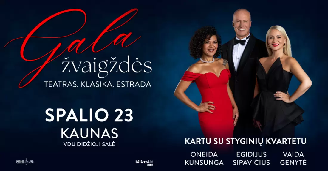 Pirkti bilietus Gala žvaigždės | Kaunas Kaunas, VDU didžioji salė Spalis 23