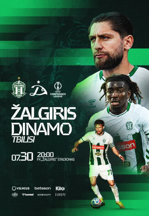 Pirkti bilietus UEFA konferencijų lyga: „Žalgiris“ – Tbilisi „Dinamo“. Vilnius, Žalgirio namų stadionas Liepa 30