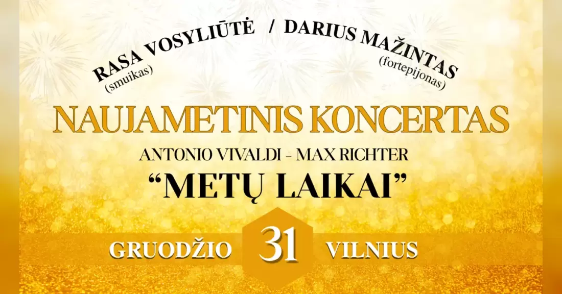 Pirkti bilietus ANTONIO VIVALDI / MAX RICHTER „METŲ LAIKAI“/ Rasa Vosyliūtė (smuikas) ir Darius Mažintas (fortepijonas) Vilnius, Adomo Mickevičiaus viešoji biblioteka Gruodis 31