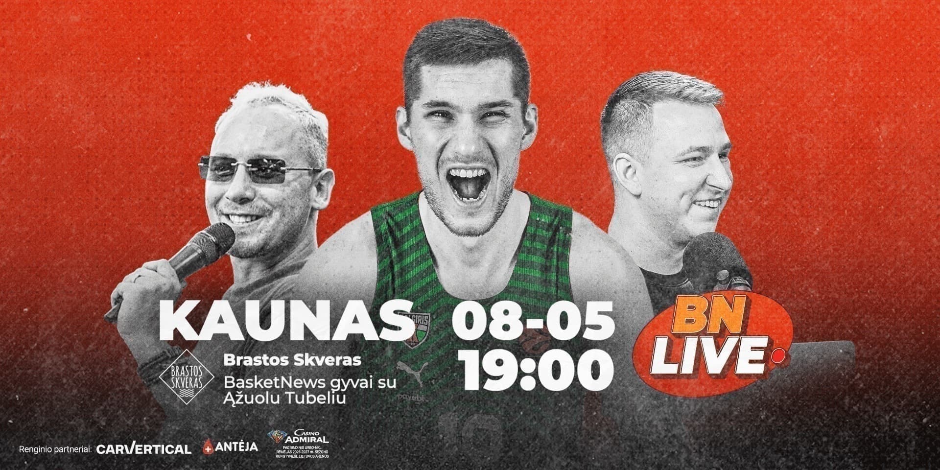 Pirkti bilietus BasketNews Live su Ąžuolu Tubeliu Kaunas, Brastos Skveras Rugpjūtis 05
