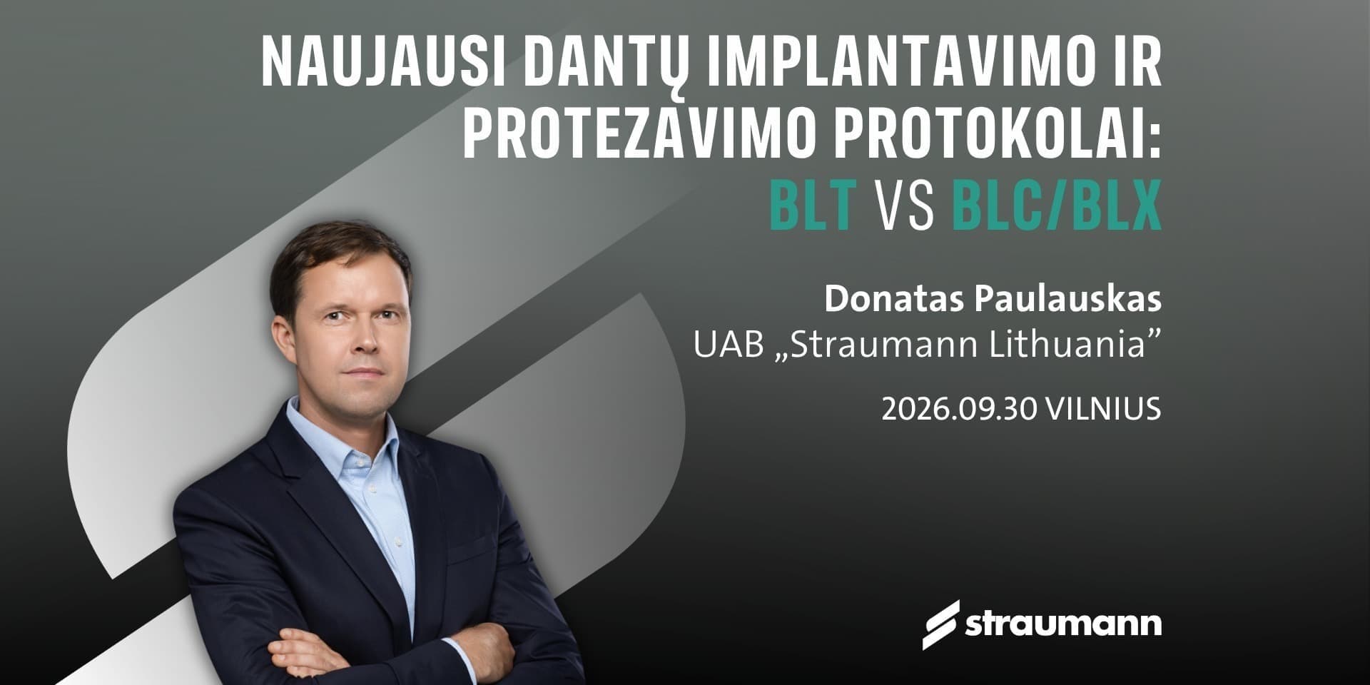 Pirkt biļetes K10427 Naujausi dantų implantavimo ir protezavimo protokolai: BLT vs BLC/BLX Vilnius, A. Vivulskio Gatvė 7 Septembris 30