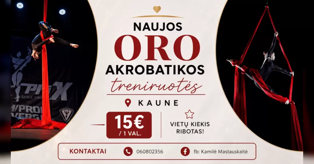 Pirkti bilietus Oro akrobatika Kaune Kaunas, Kamerinio cirko arena Rugpjūtis 01-31