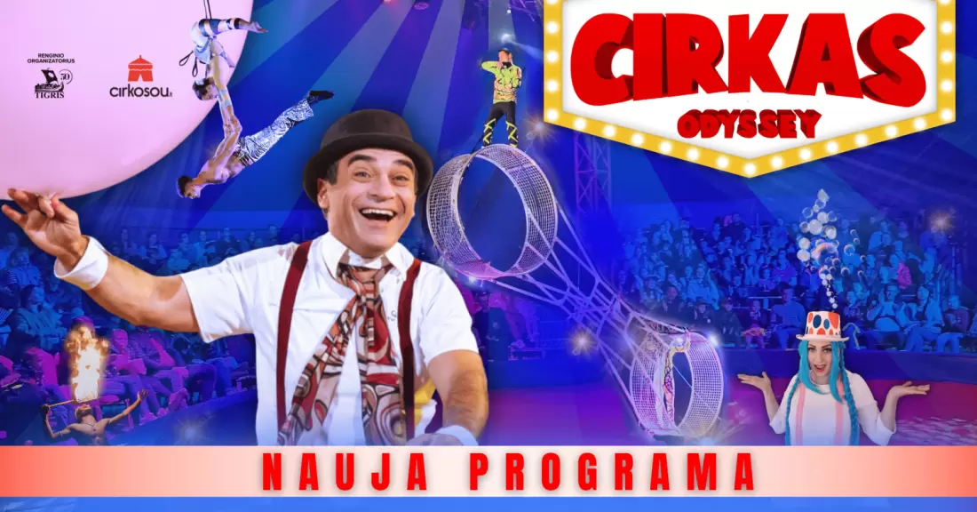 Pirkti bilietus CIRKAS ODYSSEY | Kėdainiai Kėdainiai, Cirko palapinė (prie IKI) Rugpjūtis 14