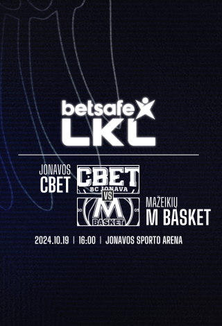 Pirkti bilietus Jonavos CBet - M Basket-Delamode Jonava, Jonavos sporto arena Spalis 19