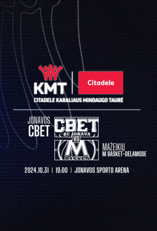 Pirkti bilietus Citadele KMT: Jonavos CBet - M Basket-Delamode Jonava, Jonavos sporto arena Spalis 31