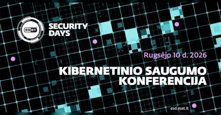 Pirkti bilietus ESET Security Day 2026 Vilnius, Lietuvos parodų ir kongresų centras LITEXPO Rugsėjis 10