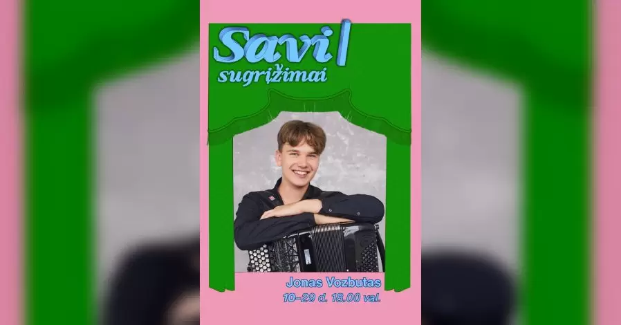 Buy tickets „SAVI | Sugrįžimai“. JONAS VOZBUTAS Šiauliai, Šiaulių koncertų salė Saulė October 29