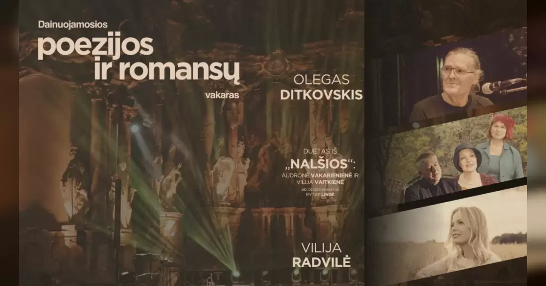Pirkti bilietus Dainuojamosios poezijos ir romansų vakaras | Šv. Kotrynos bažnyčia Vilnius, Šv. Kotrynos bažnyčia Spalis 07