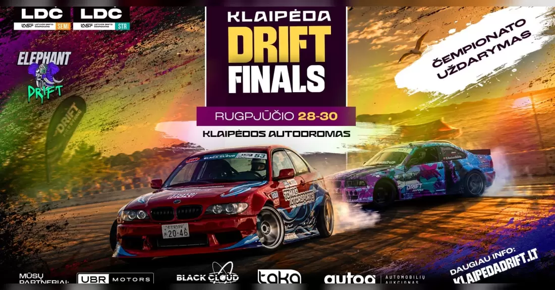 Pirkti bilietus Klaipėda Drift Finals Ketvergiai, Klaipėdiškių g. 2 Rugpjūtis 28-30