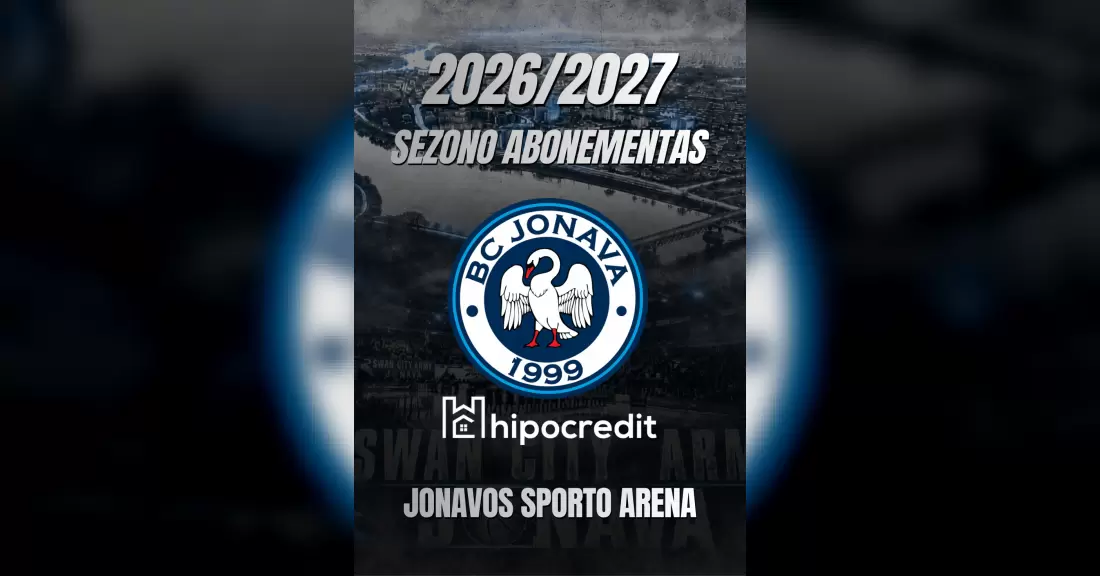 Pirkti bilietus JONAVA HIPOCREDIT sezono abonementas 2026/2027 m. Jonava, Jonavos sporto arena Rugsėjis 01 - Birželis 30
