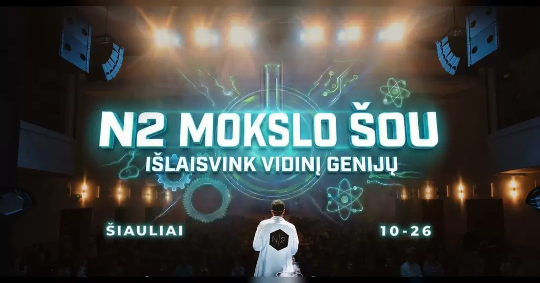 Pirkti bilietus N2 MOKSLO ŠOU ŠIAULIUOSE Šiauliai, Šiaulių kultūros centras Spalis 26