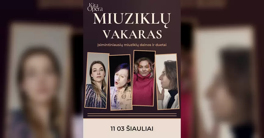 Pirkti bilietus Miuziklų vakaras – įsimintiniausių miuziklų dainos ir duetai Šiauliai, Šiaulių kultūros centro kamerinė salė Lapkritis 03
