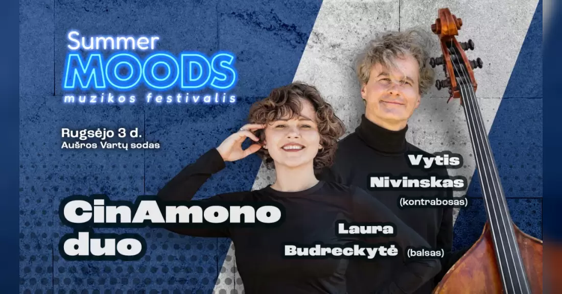 Pirkti bilietus Summer Moods | CinAmono duo Vilnius, Aušros vartų Karmelitų vienuolyno sodas Rugsėjis 03