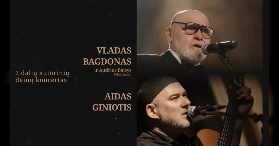 Pirkti bilietus Aidas Giniotis, Vladas Bagdonas ir Audrius Balsys | Klaipėdos koncertų salė Klaipėda, Klaipėdos koncertų salė Spalis 18