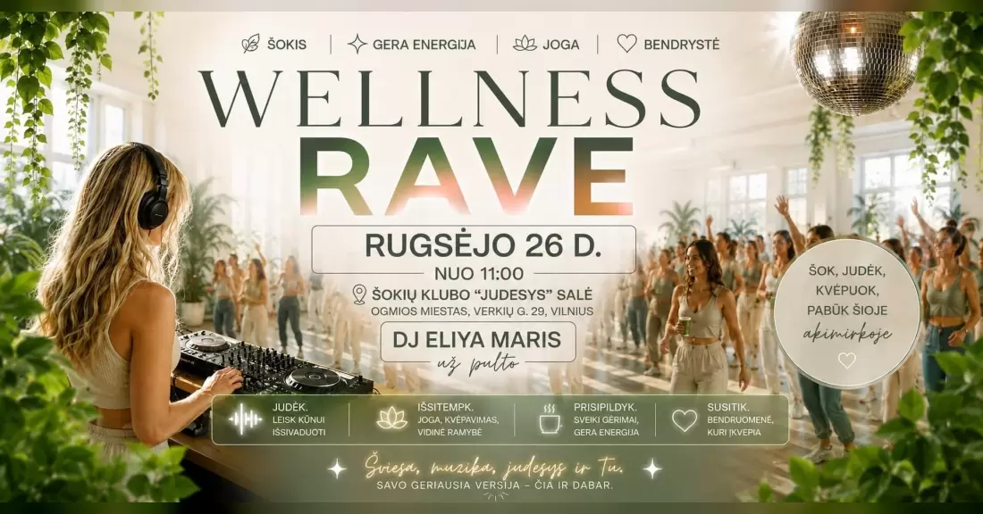 Pirkti bilietus Welness rave Vilnius, Ogmios miestas Rugsėjis 26