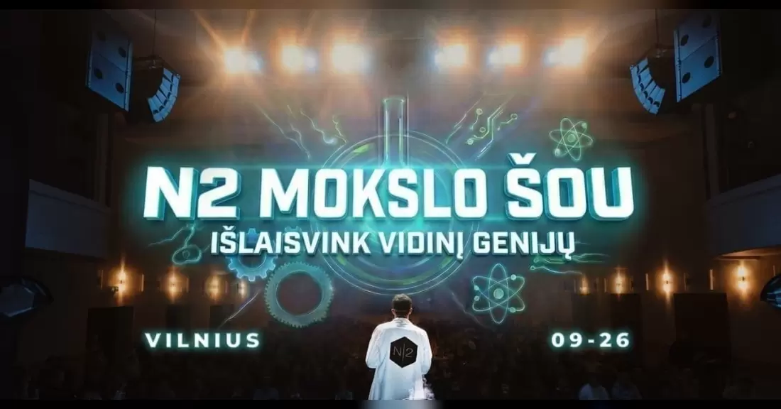 Pirkti bilietus N2 MOKSLO ŠOU VILNIUJE: PAPILDOMAS SEANSAS Vilnius, DOMINO teatras Rugsėjis 26