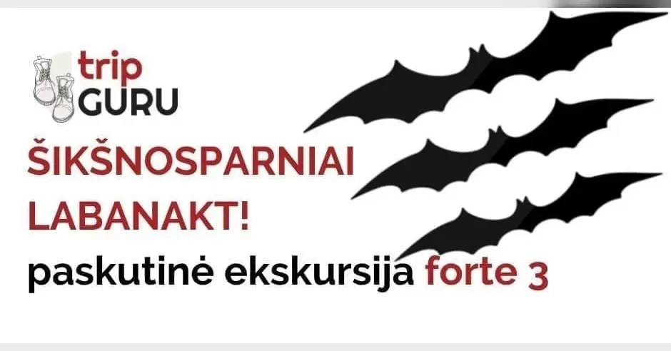 Pirkti bilietus ŠIKŠNOSPARNIAI labanakt! 3 FORTE paskutinė ekskursija Seniava, Kauno tvirtovės III fortas Rugsėjis 29