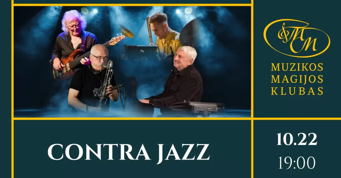 Pirkti bilietus Contra Jazz | V. Labutis, A. Šlaustas, L. Šinkarenka, T. Räsänen Vilnius, Muzikos magijos klubas Spalis 22