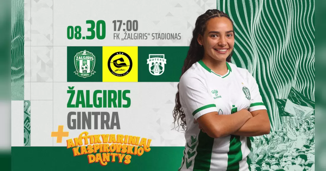 Pirkti bilietus Moterų A lygos rungtynės: FK Žalgiris - FC Gintra Vilnius, Žalgirio namų stadionas Rugpjūtis 30