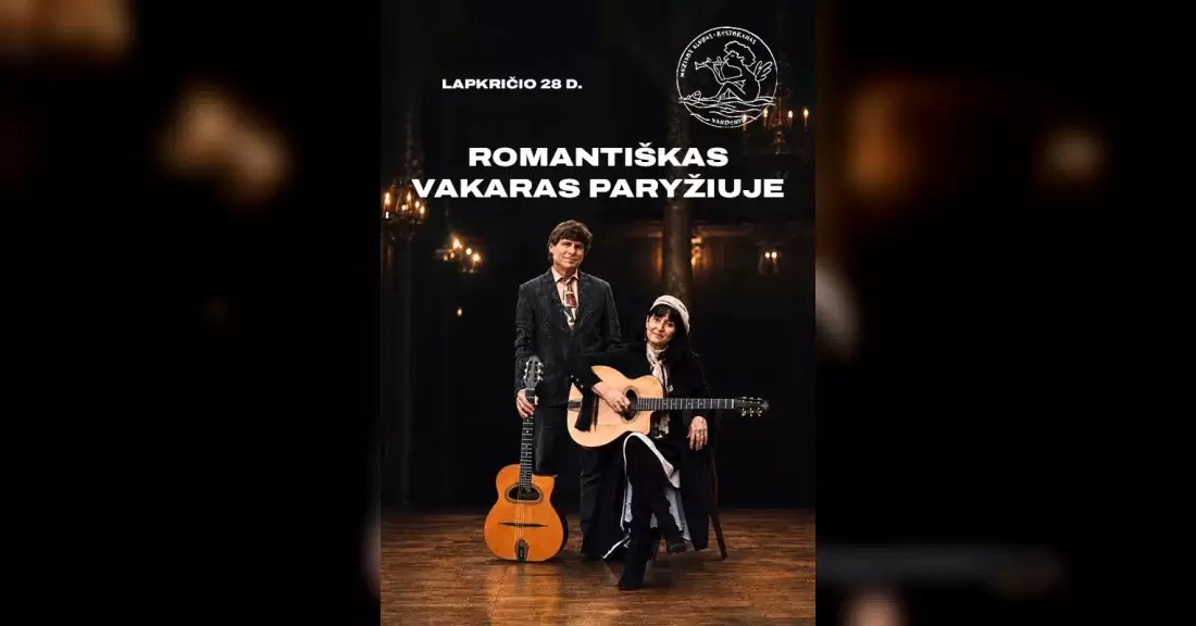 Pirkti bilietus Romantiškas vakaras Paryžiuje Palanga, Muzikos klubas Vandenis Lapkritis 28