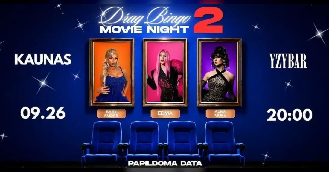 Pirkti bilietus DRAG BINGO MOVIE NIGHT 2 (Šeštadienis) Kaunas, Kauno Šv. apaštalų Petro ir Povilo arkikatedra bazilika Rugsėjis 26