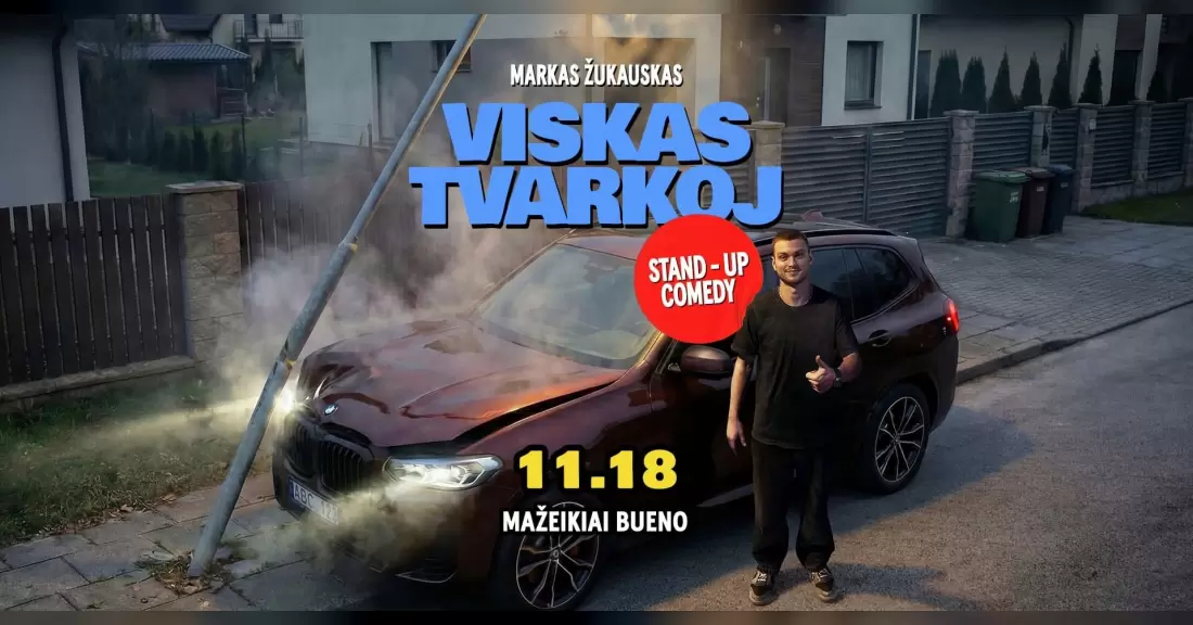 Pirkti bilietus Markas Žukauskas “Viskas Tvarkoj” Stand up Mažeikiai Mažeikiai, Bueno Restopub Lapkritis 18