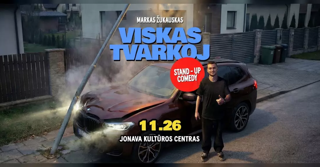 Pirkti bilietus Markas Žukauskas “Viskas Tvarkoj” Stand up Jonava Jonava, Jonavos kultūros centras Lapkritis 26