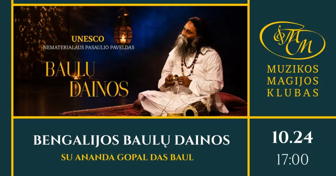 Pirkti bilietus Bengalijos Baulų dainos su Ananda Gopal Das Baul Vilnius, Muzikos magijos klubas Spalis 24