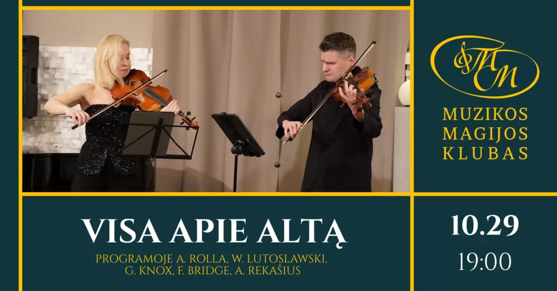Pirkti bilietus Visa apie altą | Dovilė Juozapaitienė ir Jurgis Juozapaitis Vilnius, Muzikos magijos klubas Spalis 29