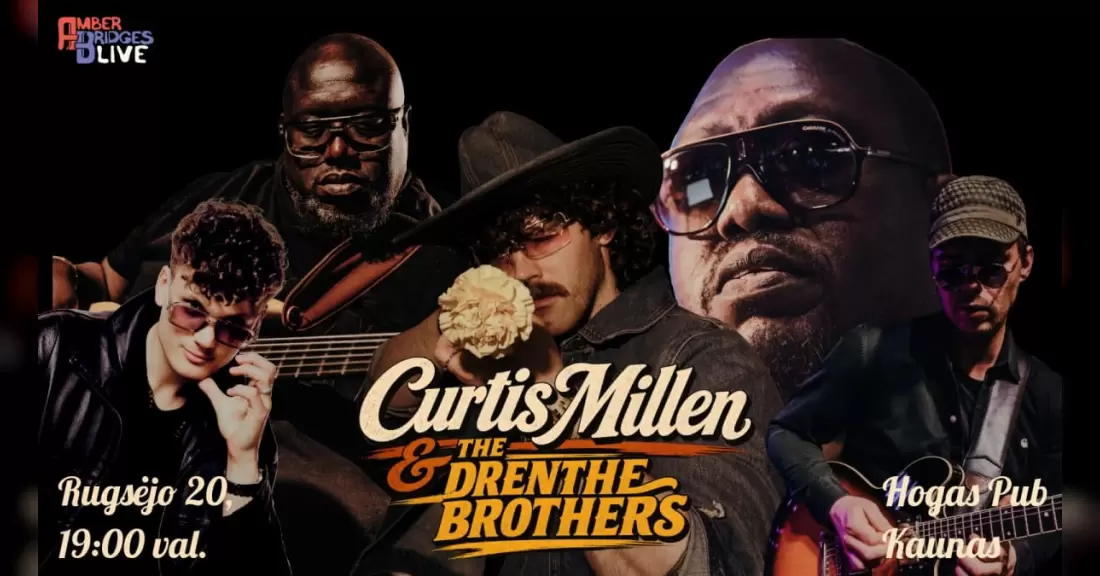 Pirkti bilietus CURTIS MILLEN & THE DRENTHE BROTHERS | HOGAS PUB Kaunas Kaunas, Hogas Pub Rugsėjis 20