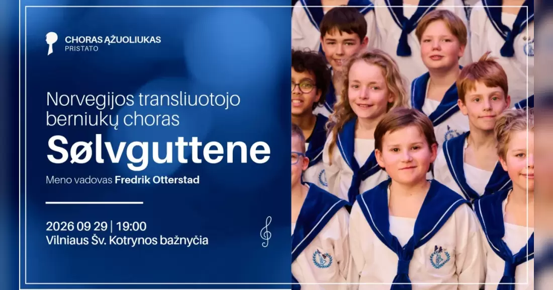 Pirkti bilietus Choras „Ąžuoliukas“ pristato: Norvegijos berniukų choras „Sølvguttene“ Vilnius, Šv. Kotrynos bažnyčia Rugsėjis 29