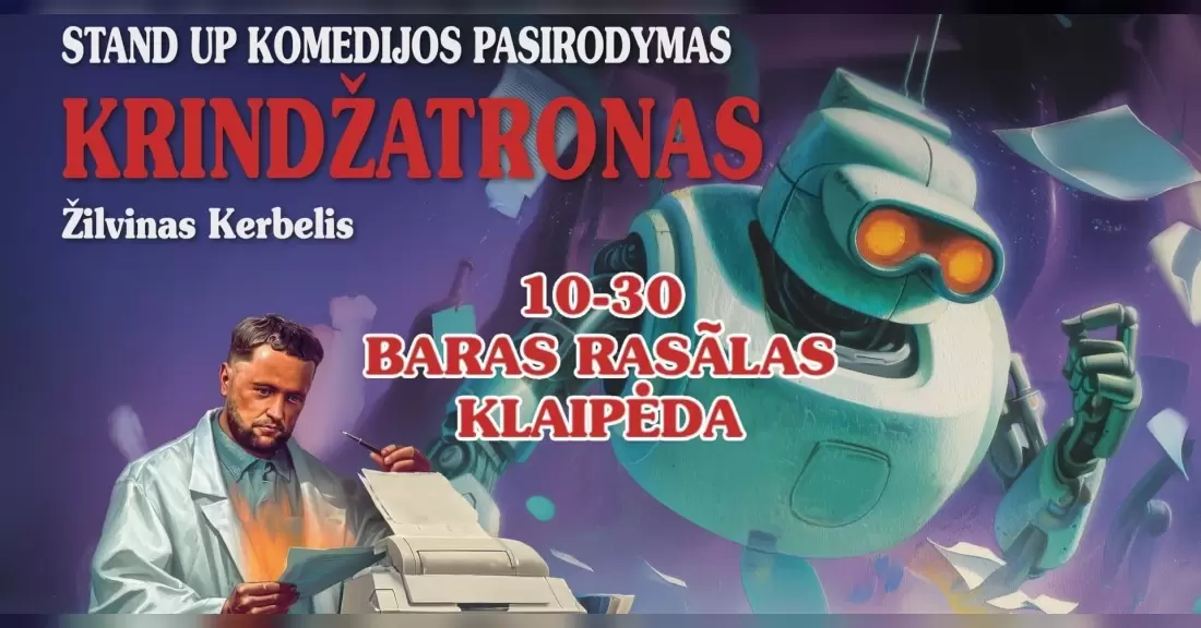 Pirkti bilietus Žilvinas Kerbelis | STAND UP | KRINDŽATRONAS [KLAIPĖDA] Klaipėda, Baras Rasãlas Spalis 30