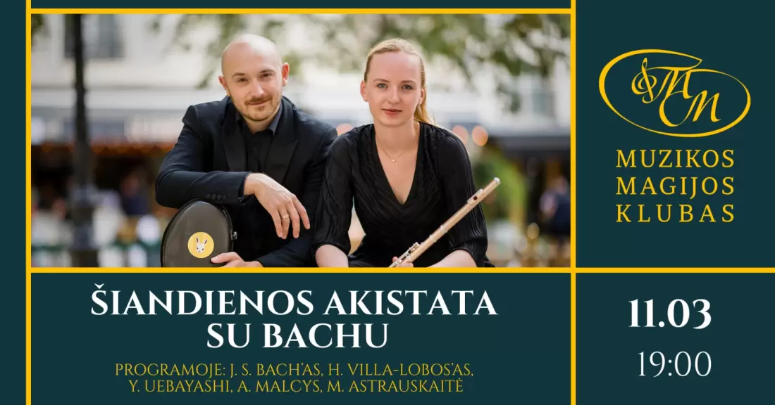 Pirkti bilietus Duo Nida | Šiandienos akistata su Bachu Vilnius, Muzikos magijos klubas Lapkritis 03