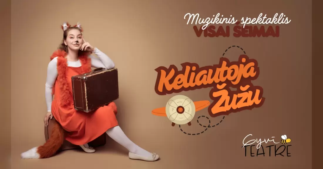 Pirkti bilietus Muzikinis spektaklis vaikams „Keliautoja Žužu“ | GyviTeatre | Vilnius Vilnius, GyviTeatre NAMAI Rugsėjis 19