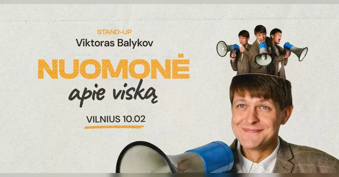 Pirkti bilietus Viktoras Balykov: Nuomonė Apie Viską! Stand-up II VILNIUS Vilnius, Line Up Spalis 02
